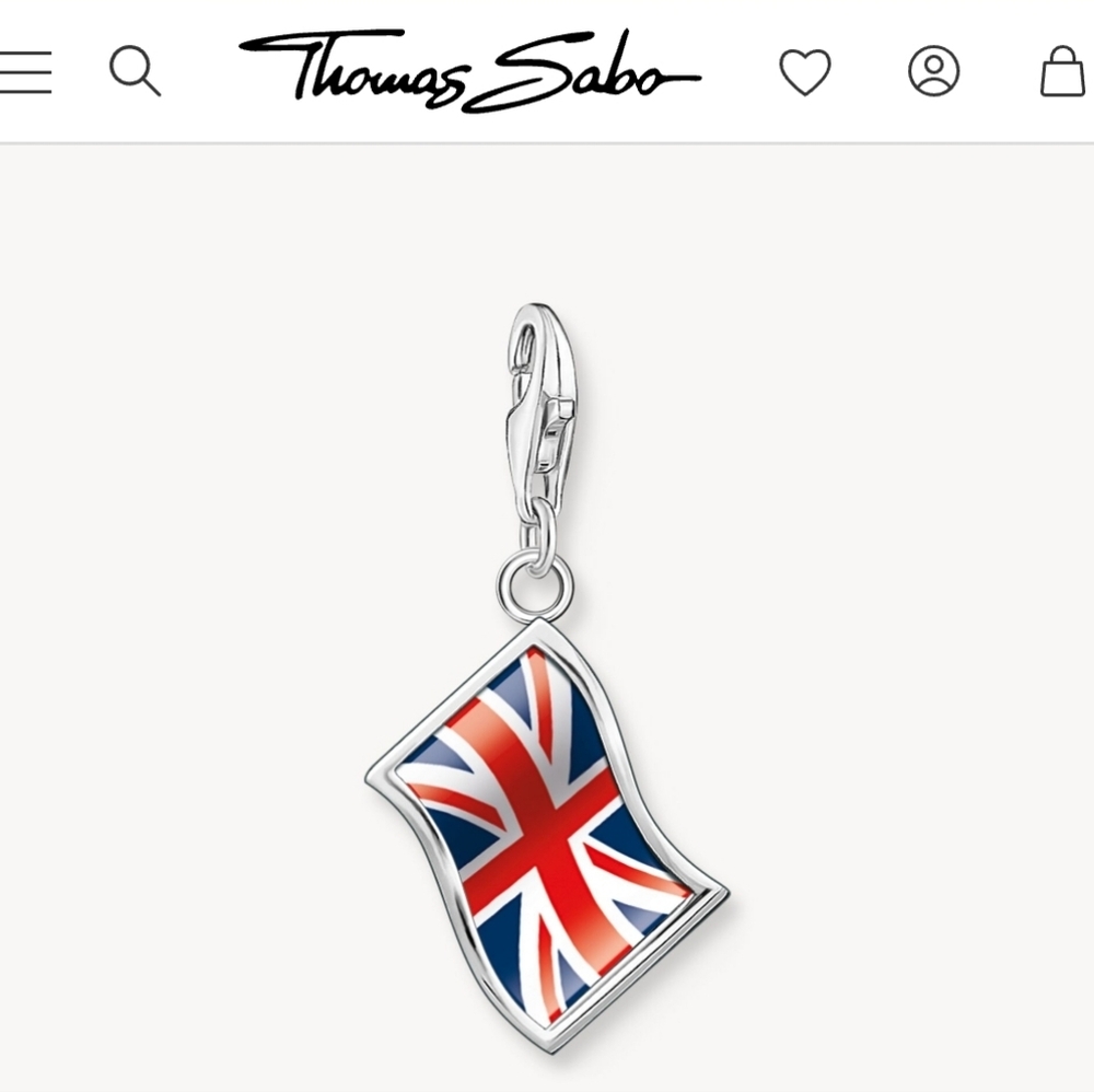 Authentic Thomas Sabo Union Jack Flag Charm